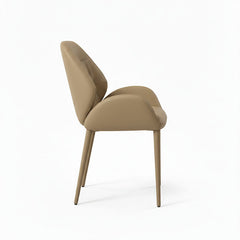 Charlie Dining Chair with Leatherette-Wrapped Legs