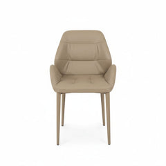 Charlie Dining Chair with Leatherette-Wrapped Legs