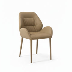 Charlie Dining Chair with Leatherette-Wrapped Legs