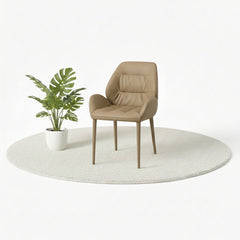Charlie Dining Chair with Leatherette-Wrapped Legs